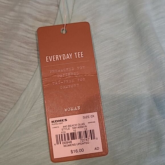 NWT Sonoma Blue Everyday Tee Vee Neck Tee Shirt - Picture 8 of 10